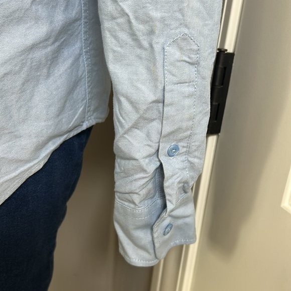 AMI Paris BUTTON DOWN AMI DE COEUR SHIRT Light Blue Unisex Sz 38 US 6 NEW - Picture 9 of 16